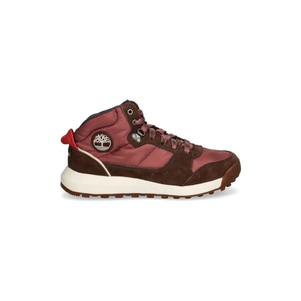 Timberland Retro Swift Women's High Top Lace Sneakers-Medium Red Woven-Size: 10
